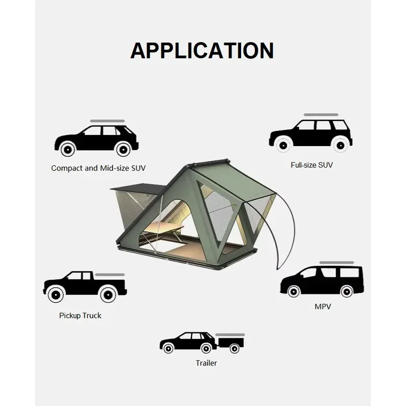Heavy Duty Pop-Up Roof Top Tent for Adventures