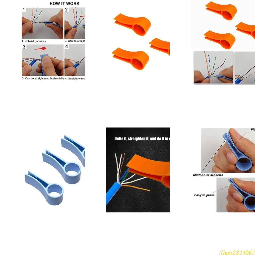 

3PCS Ethernet Cable Cable Tool для быстрого и простого раскрытия CAT5E/CAT6/CAT7 Управление кабелями.