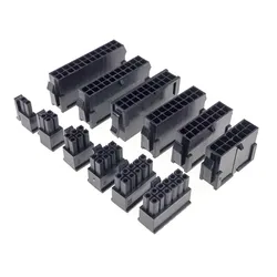 50pcs Micro-Fit 3.0 Connector Plug Receptacle Housing 2 Pin 4 6 8 10 12 14 16 18 20 22 24 CircuitsShell Power Cross Molex 43025