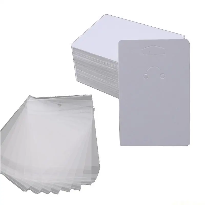 

D46E Keychain Display Card Holder Self-Sealing Bag For Keyring Jewelry Paperboard