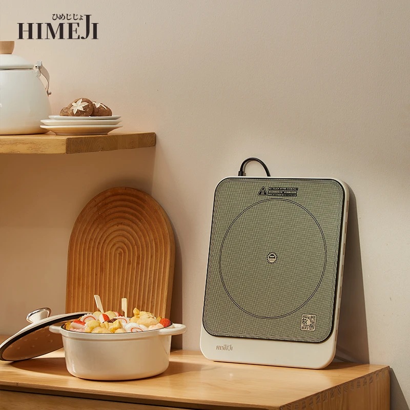 HIMEJI Air Slim Induction Hob | 초박형 인덕션 쿠커, 가정용 고출력 냄비, 10 단 기어 전기 호브 쿡탑 스토브, 2100W 초박형, 16mm