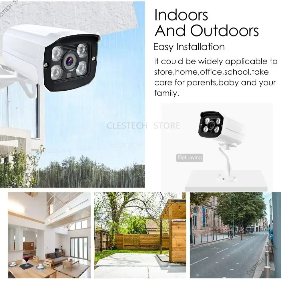 100% Compatibility Metal 4MP 5M Ultra AHD Camera 8MP 2MP TVI/CVI/Analog 4in1 OSD Switch 4LED Security Monitor Waterproof Outdoor
