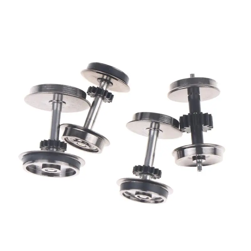 2pc Set of HO Scale DC Wheels for Model Railroad Trains 1:87 Gauge Upgrade DIY Accessory