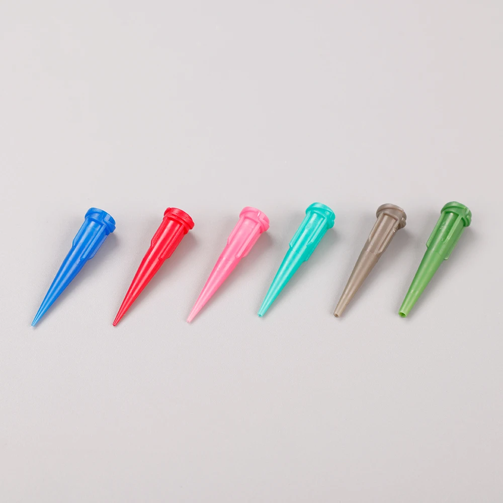 100 Stück 10-30G 30mm TT Kunststoff-Konische Nadeln mit Flüssigkeitsspender, Kunststoff-Klebennadeln zum Nachfüllen von Klebstoff – Detail 5