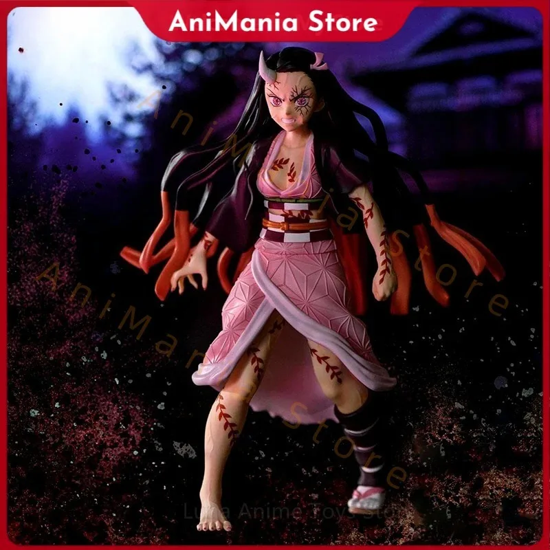 

Original Genuine 21cm Demon Slayer Anime Figures Kamado Nezuko Ghosted Version Collectible Model Statue Toys For Boy Girls