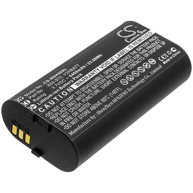 Li-ion Dog Collar Battery for SportDOG,3.7v,6400mAh,TEK 2.0 GPS handheld,650-970,V2HBATT