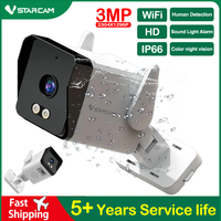 Vstarcam 3MP IP Camera Bullet Wifi Surveillance Security Camera Color Night Vision Motion Alarm Waterproof Human detection Cam