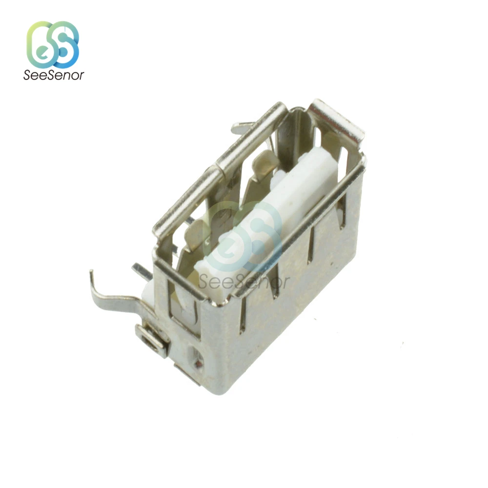 10 Cái/lốc USB Loại Tiêu Chuẩn Cổng Nữ Hàn Jack Cắm Cổng Kết Nối PCB Ổ Cắm USB-A Loại 4Pin