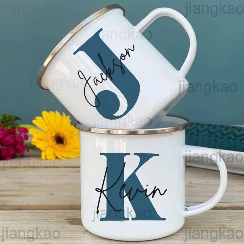 Personalized Mug Initial with Name Cup Custom Coffee Mugs Bachelorette Party Team Groomsman Cups Wedding Birthday Gifts for Men