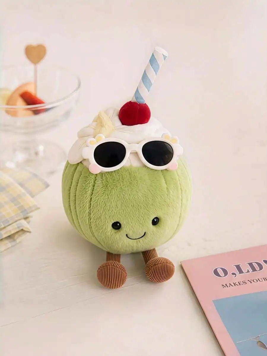 

7.87 Inch Exquisite Green Coconut Plush Doll - This Coconut Doll Is Filled With High-Quality, Soft And Fluffy Material. It Is Not Only A Perfect Accent For Decorating Bedrooms And Living Room Sofas, But Also A Cozy Companion For Daily Hugging And Cuddling