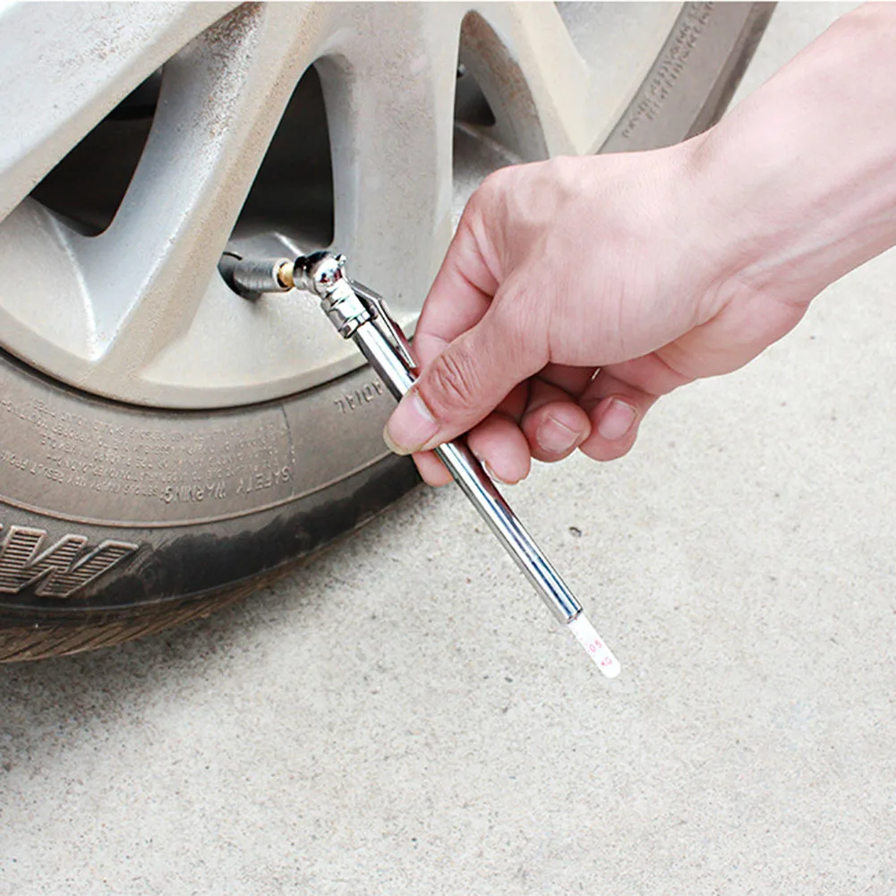 1-3Pcs Stainless Steel Pen Shaped Car Vehicle Tire Air Pressure Test Meter Gauge Universal Car Tire Pressure Gauge Barometer