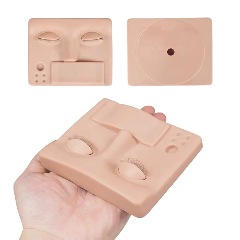Cabeza de maniquí extensión de pestañas práctica accesorios de maquillaje con ojos extraíbles pestañas postizas cabeza de modelo de entrenamiento de injerto