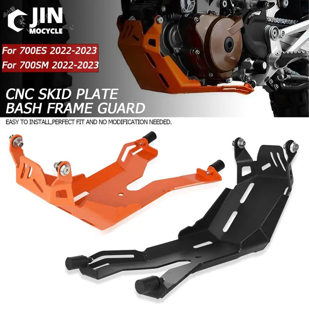 

New For GASGAS 700 SM 700ES 2022 2023 Skid Plate Bash Frames Guards Protector Cover Engine Guard Aluminum Motorcycle Accessories