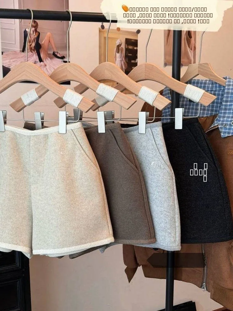 

Утепленные шерстяные брюки для женщин: новые зимние повседневные прямые брюки с высокой талией, облегающие, широкие, А-силуэта, брюки-клеш