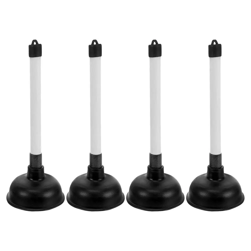 

4pcs Plunger Rubber Suction Tool Cup Manual Drain Unblocker Tool For Bathroom Sink Toilet Toilet Blockage Remover