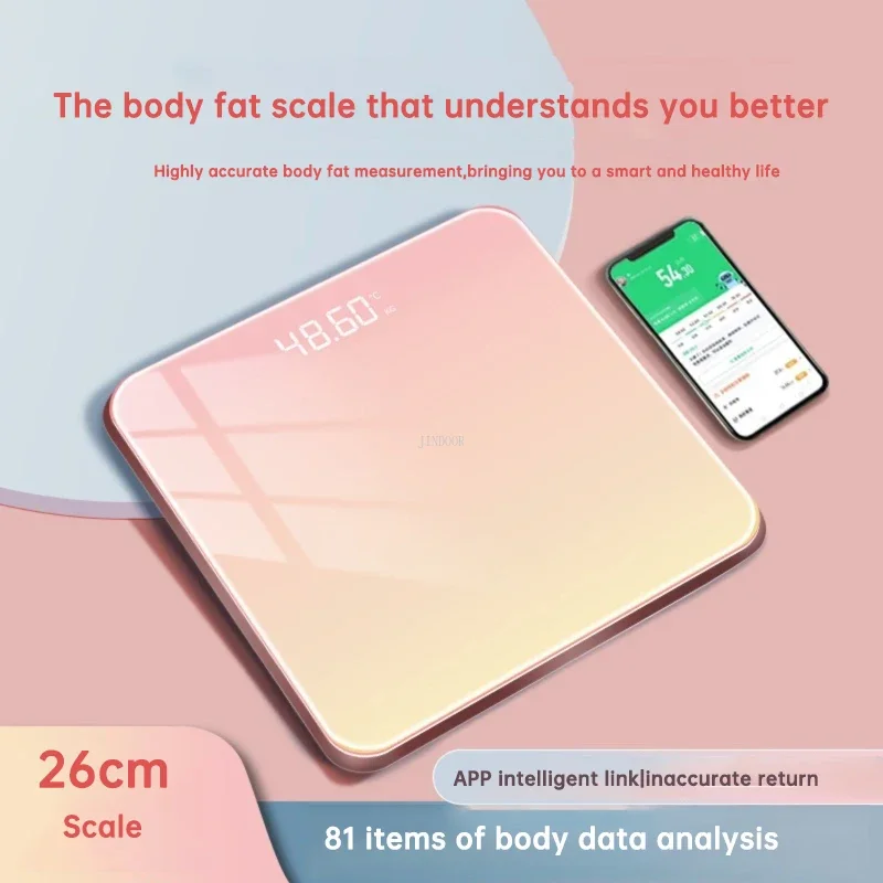 

LED Electronic Body Fat and Weight Scale Accurately Measures Body Fat, Moisture and Fat BMI 360kg Load-bearing USB Charging