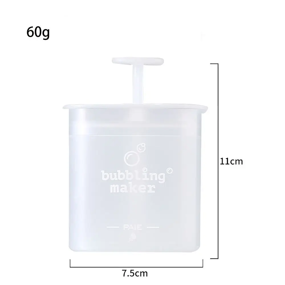 Großer weißer Schaumbecher für das Gesicht, schöner manueller Bubbler aus Kunststoff, leicht zu reinigende Reinigungswerkzeuge für Zuhause