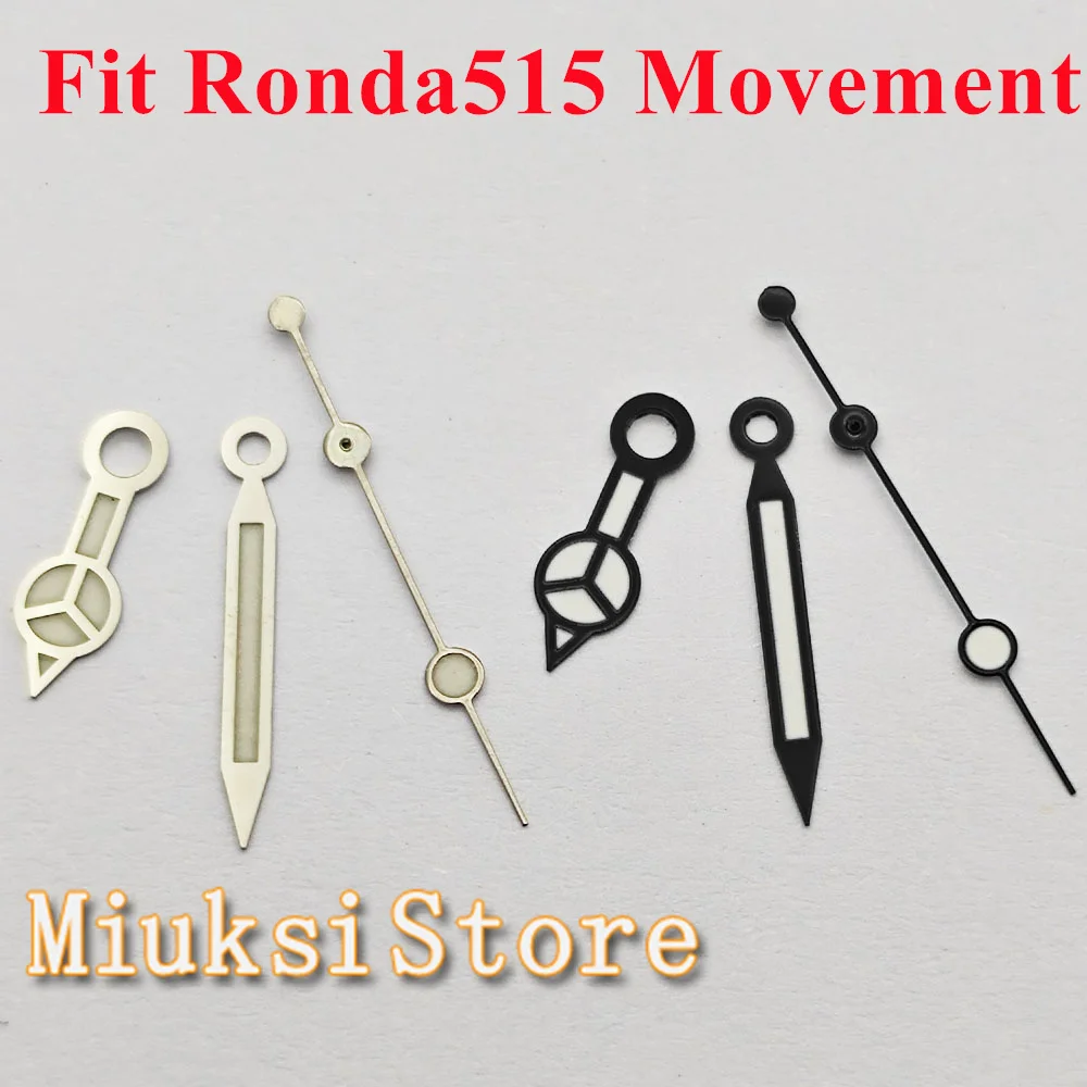 

Стрелки часов Ronda 515, серебристые, черные, стрелки, синие, зеленые, светящиеся, подходят для часов Ronda 515, кварцевый механизм, аксессуар для часов