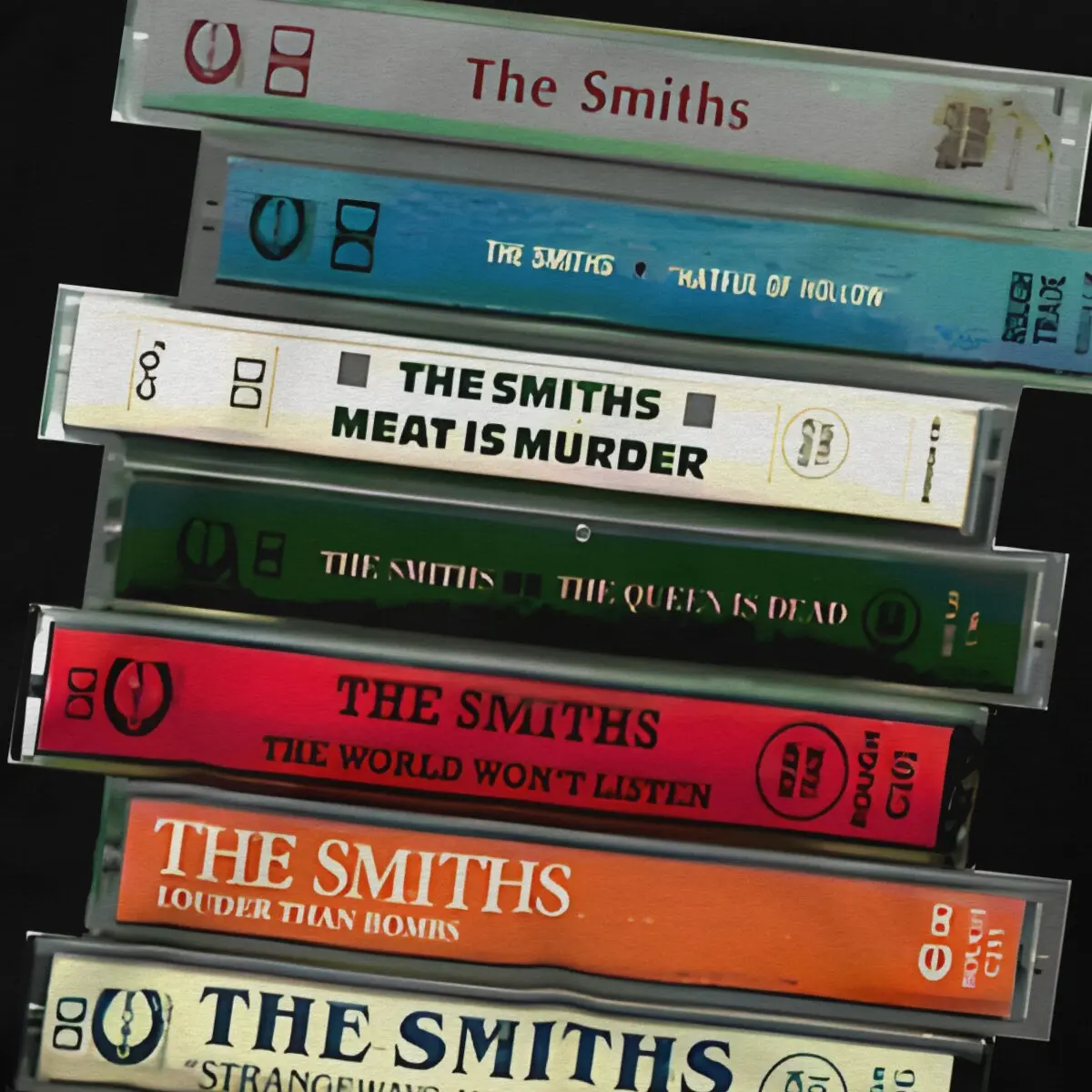 The Smiths Newest TShirt For Men Cassettes Round Neck Basic T Shirt Hip Hop Gift Clothes Streetwear