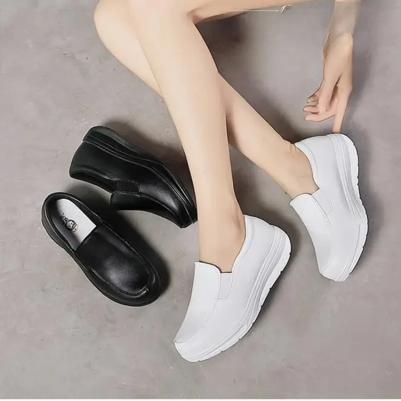 

Comfortable Nurse Work Shoes Plus Size Women Casual Shoes Height Increase Swing Shoes Wedges Sneakers Slip on Loafers for Women