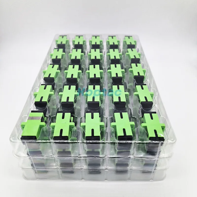 Fiber Optic Adapter SC APC Connector Simplex SM Single Mode Plastic Conector SC APC Fibra Optica Flange SC APC FTTH