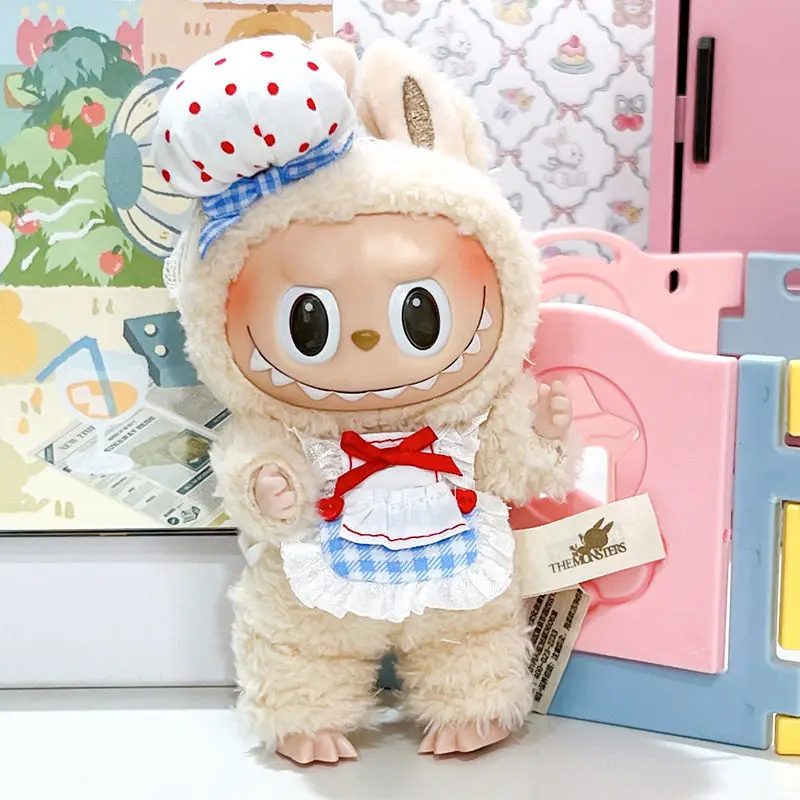 Per 17 centimetri Labubu Accessori Carino Chef set Peluche Vestiti della Bambola Idol Bambole Seduta Vestiti Del Partito Per La Corea Kpop Exo