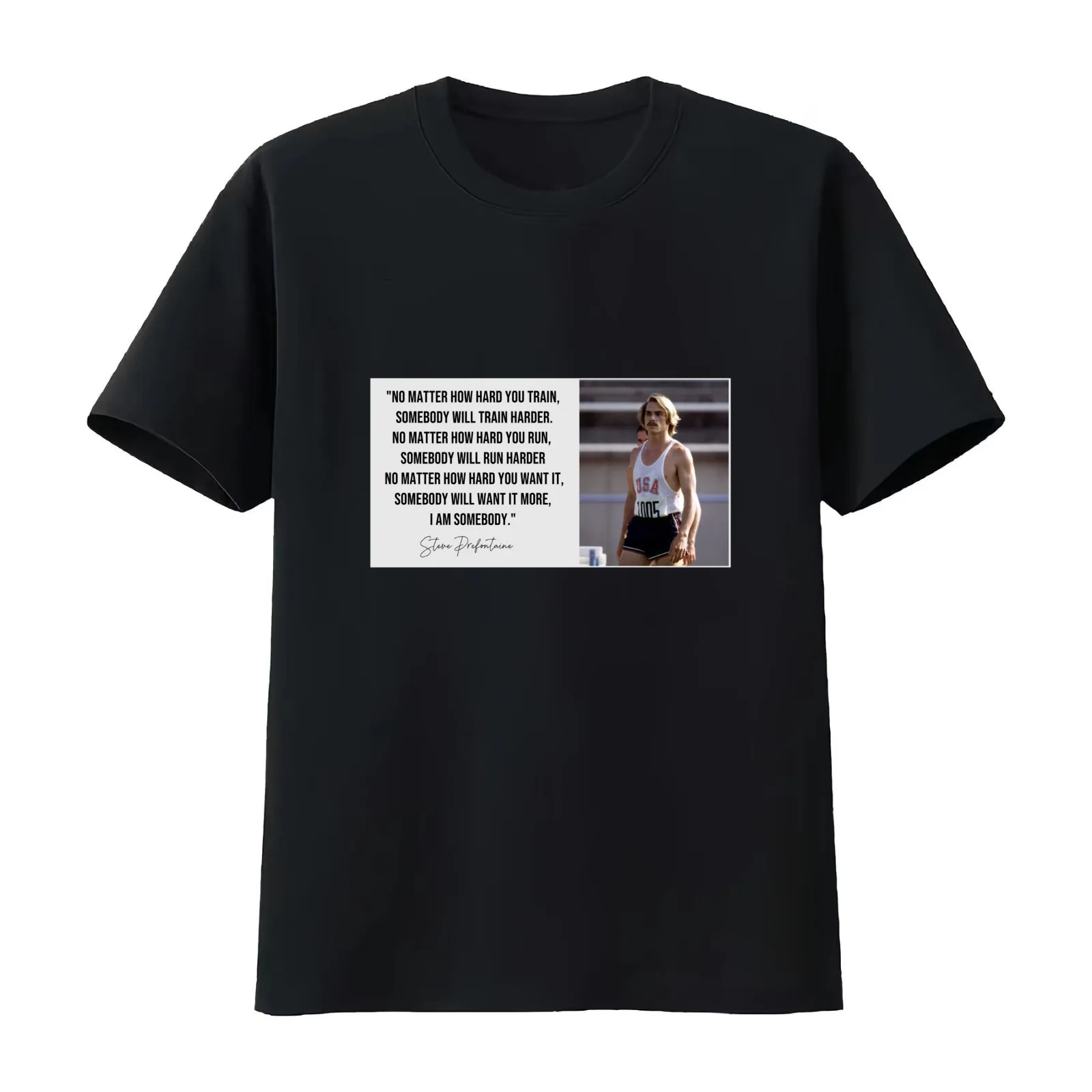 Steve Prefontaine quote Running Quotes Steve Prefontaine T-Shirt Summer Casual Cotton Tee Oversized Streetwear Tops