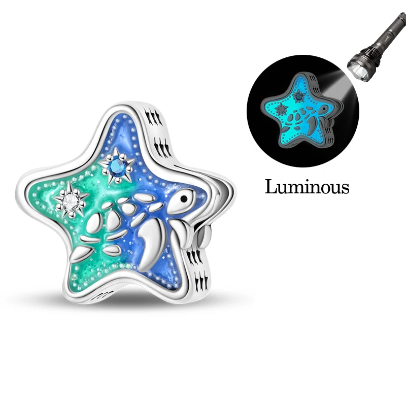 2026 Original 925 Sterling Silber Unterwasser-Seestern-Anhänger-Perlen für Damen, feine DIY-Geburtstags- und Sommer-Schmuckgeschenke ﻿