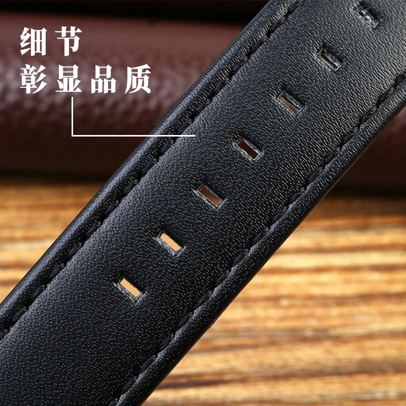 Curved Three Fork Leather Watch Strap for Swatch Yts401 402 409 713 Ytb400 Watch Band 20