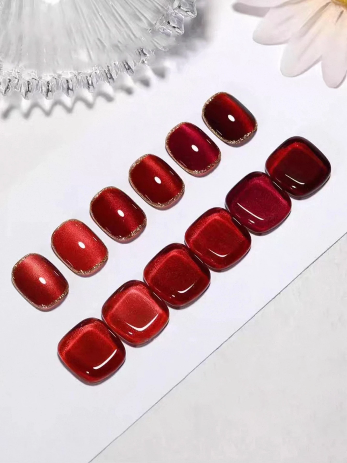 1-6pcs 15ml  Mirror Red cat's  - Resin Art Price review and price