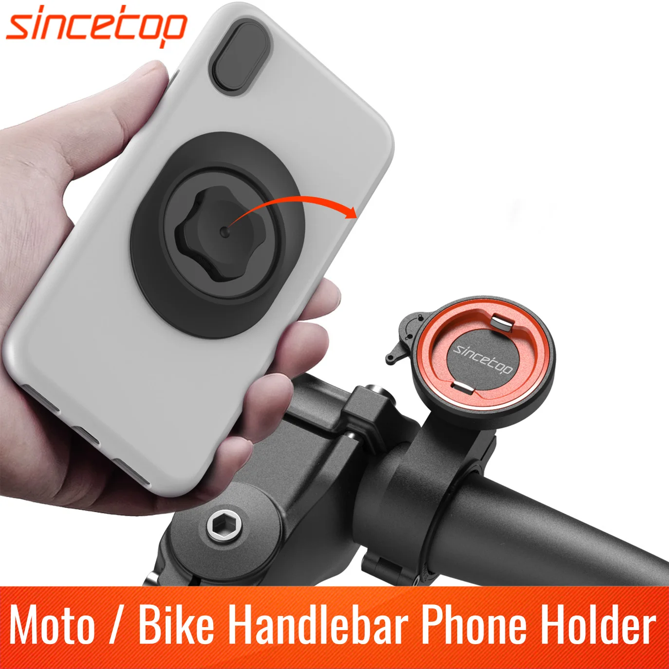 Bike Phone Holder,Motorcycle Phone Mount,Quick Lock Universal Mountain/Road Bicycle/MTB/Scooter/Electric Handlebar Phone Stand