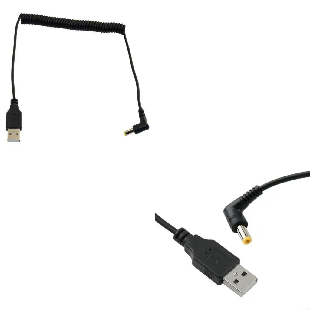 E1PF High Performances USB To DC4.7X1.7Mm Male Spring Cable Ensures Fast Stable Charging