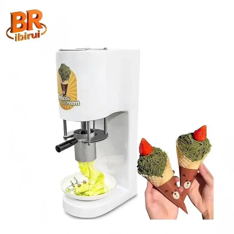 

Commercial Multiple Shapes Spaghetti Noodle Maker Swirl Ice Cream Making Machine Birui BR-80W 80W 110/220V