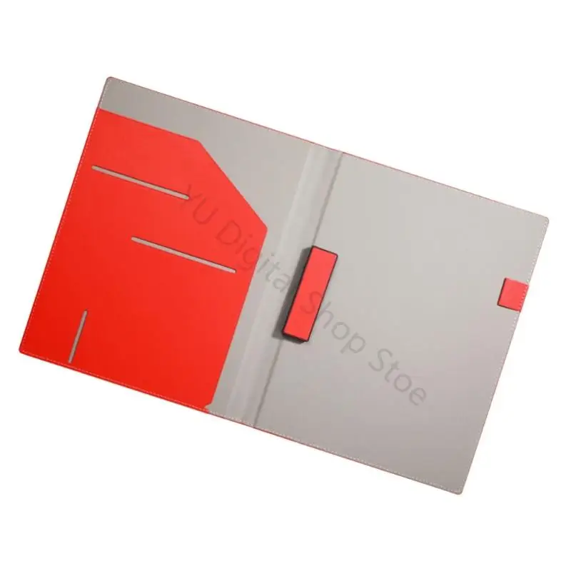 96BA PU-Leder-Konferenzmappe, Datei-Organizer mit mehreren Taschen für Firmenmeetings und akademische Präsentationen – Detail 8