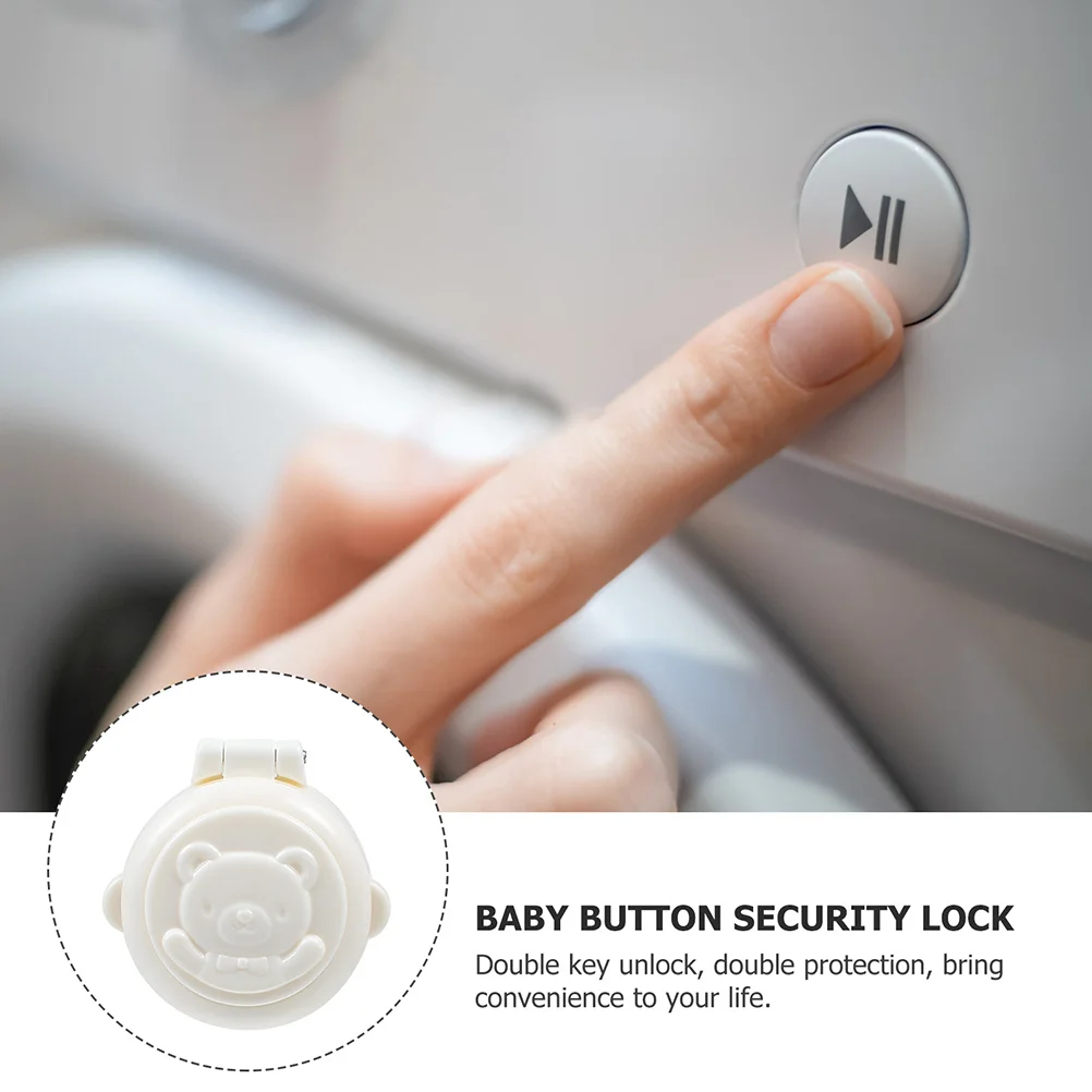 

3Pcs Baby Proofing Button Cover Lock Safety Cover for Car Washing Machine Child Resistant Lovely Design