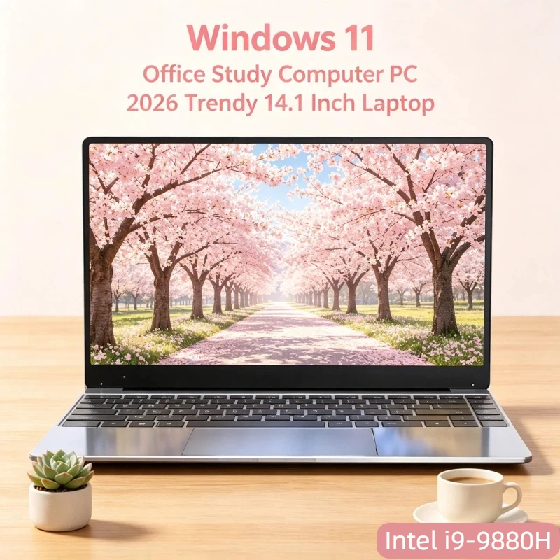

Elite 2026 14.1 Inch Ultra Thin Notebook Intel i9-9880H Win11 DDR4 16GB RAM 2TB SSD Business Laptop PC