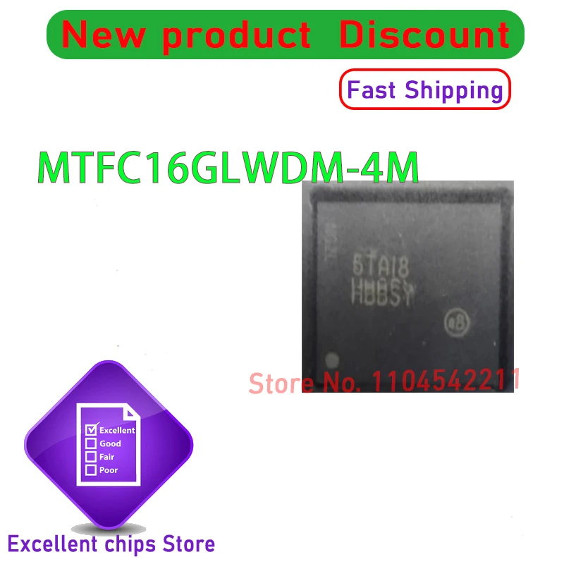 

(5-10piece) 100% New MTFC16GLWDM-4M HBBSY MTFC16G BGA153 Chipset