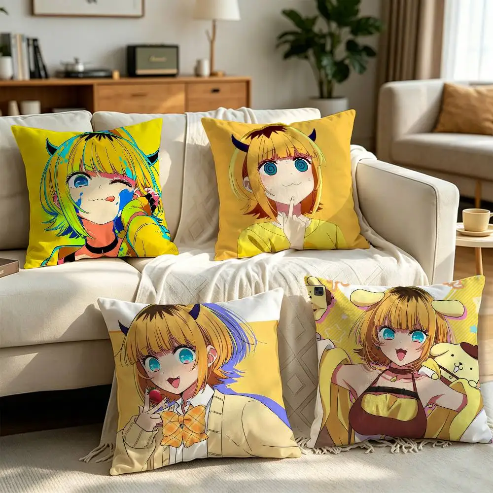 

O-Oshi N-No K-Ko MEM-cho Pillow cover gift High definition digital printing,Surprise vivid pattern Household.
