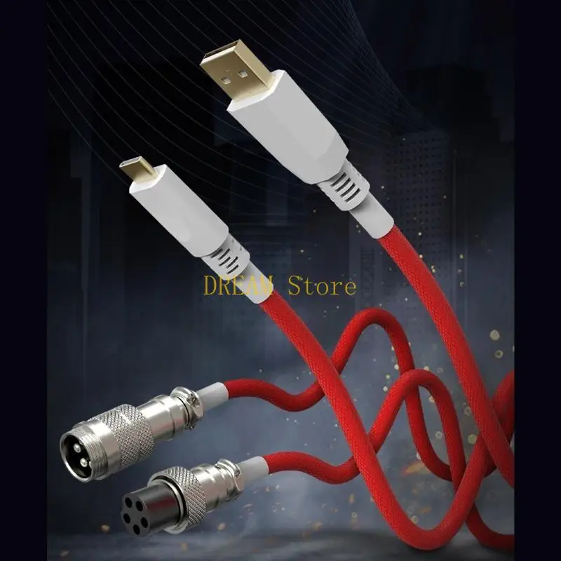 78.7'' Coiling Mechanical Keyboard Aviation Connector Type-C Coiled Wire Best Sale