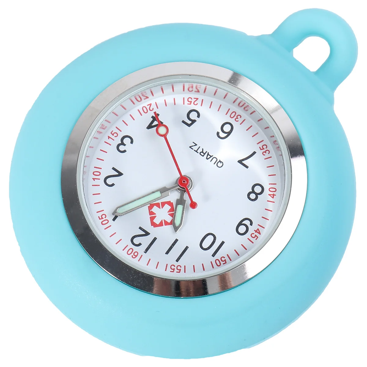 Silicone Nurse Watch Lightweight Sky Blue Portable Hanging Medical Watch Simple Style for Medical Professionals