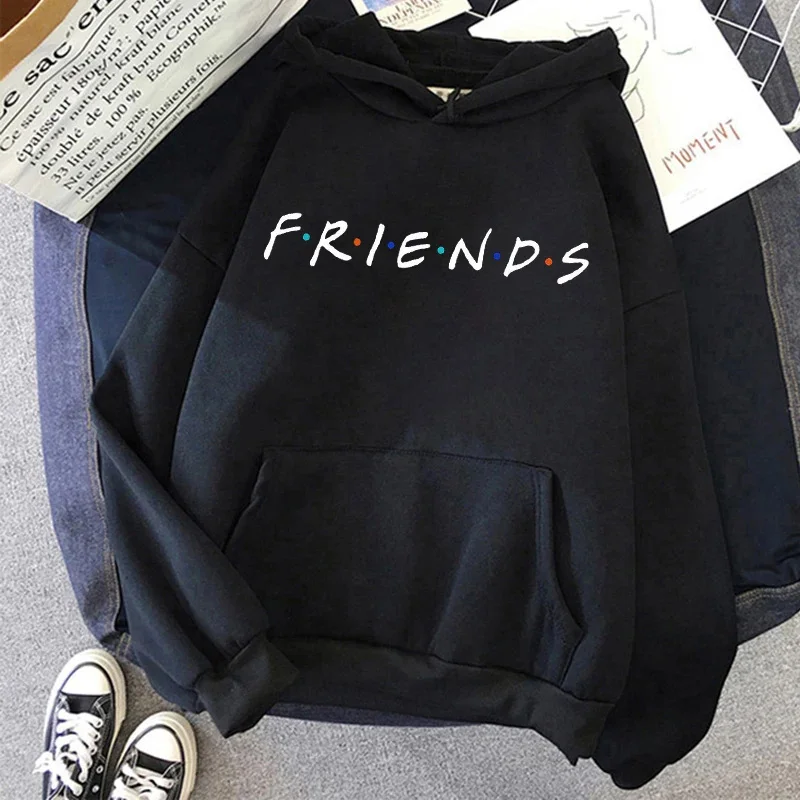 Friends Tv Show Harajuku Funny Cartoon Friends Hoodies Women Ullzang Graphic Friends 90s Sweatshirt Vintage Anime Hoody Female