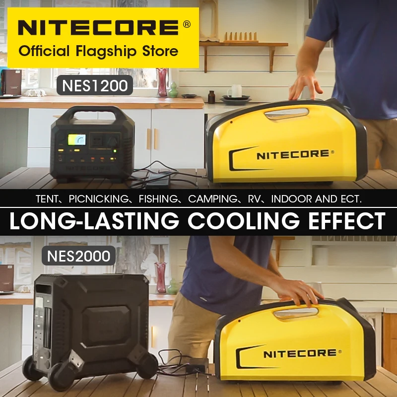 NITECORE AC10 Outdoor Air Conditioner Portable Mobile Tent Air Conditioner Compressor Refrigeration for Truck RV Outdoor Camping