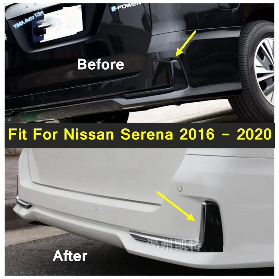 

Chrome Car-Styling Rear Tail Fog Lights Lamps Eyebrow Cover Trim 2PCS Exterior Accessories Fit For Nissan Serena 2016 - 2020