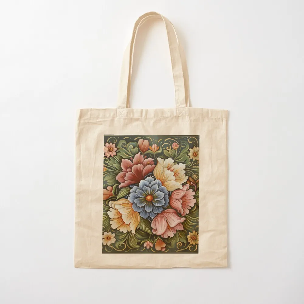 

Norwegian Rosemaling-Oil On Canvas #37 Tote Bag