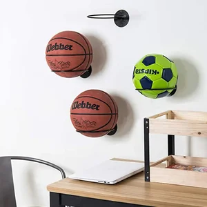 Wall Mount Basketball Storage Rack, Multi-Purpose Iron, Football Display Shelf, Ball Holder, Space Saving, Living Room Decor 8 Top Sales Wall Mount for Balls - №6