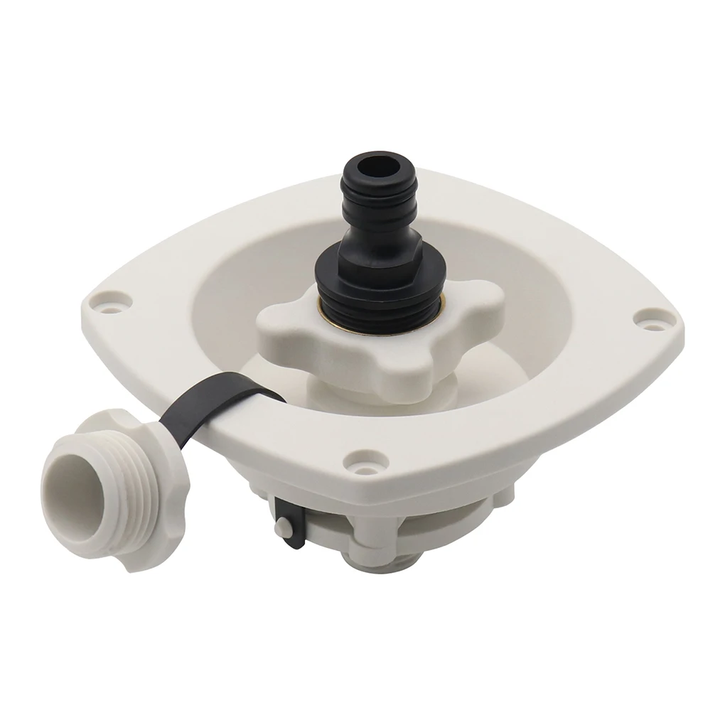 Water Inlet With Pressure Regulator And Quick Connector Filler Entry Inlet RV Camper Accessories Black/White