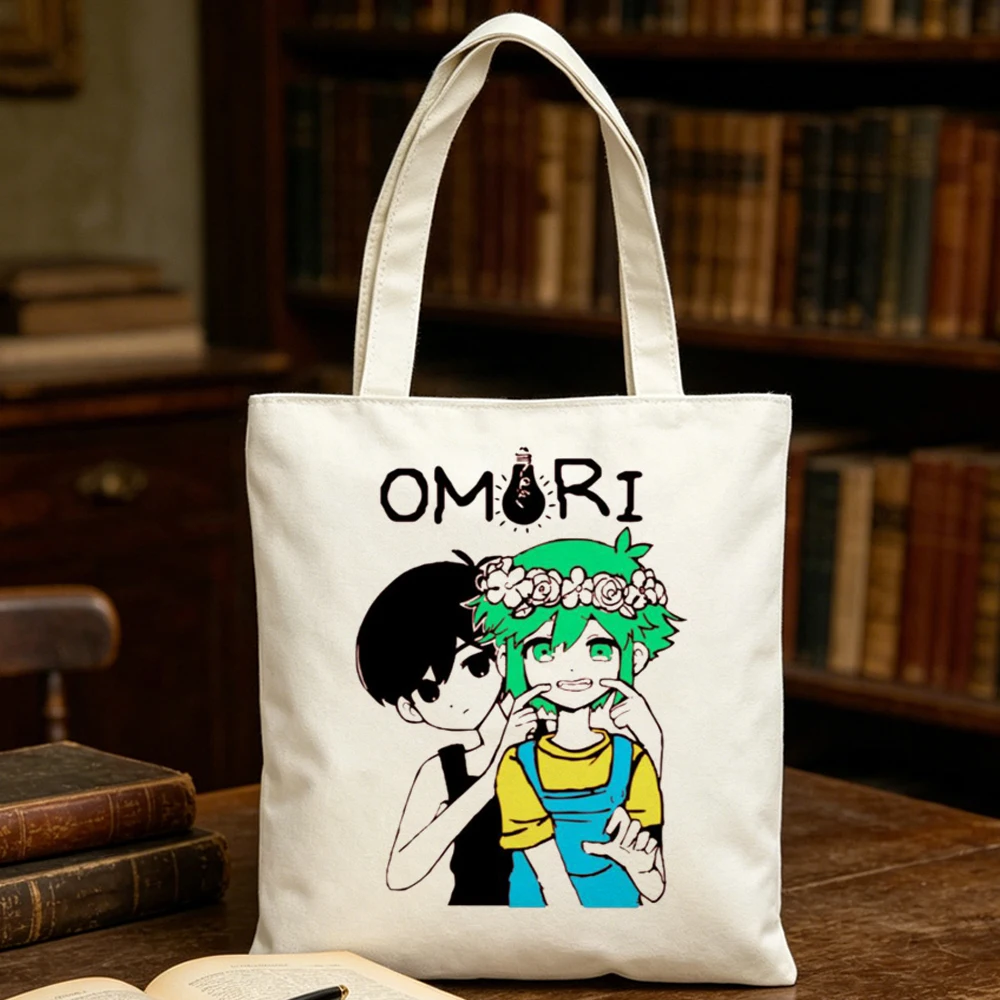 Omori tote bag shopper canvas  grocery totebag torba na zakupy woman