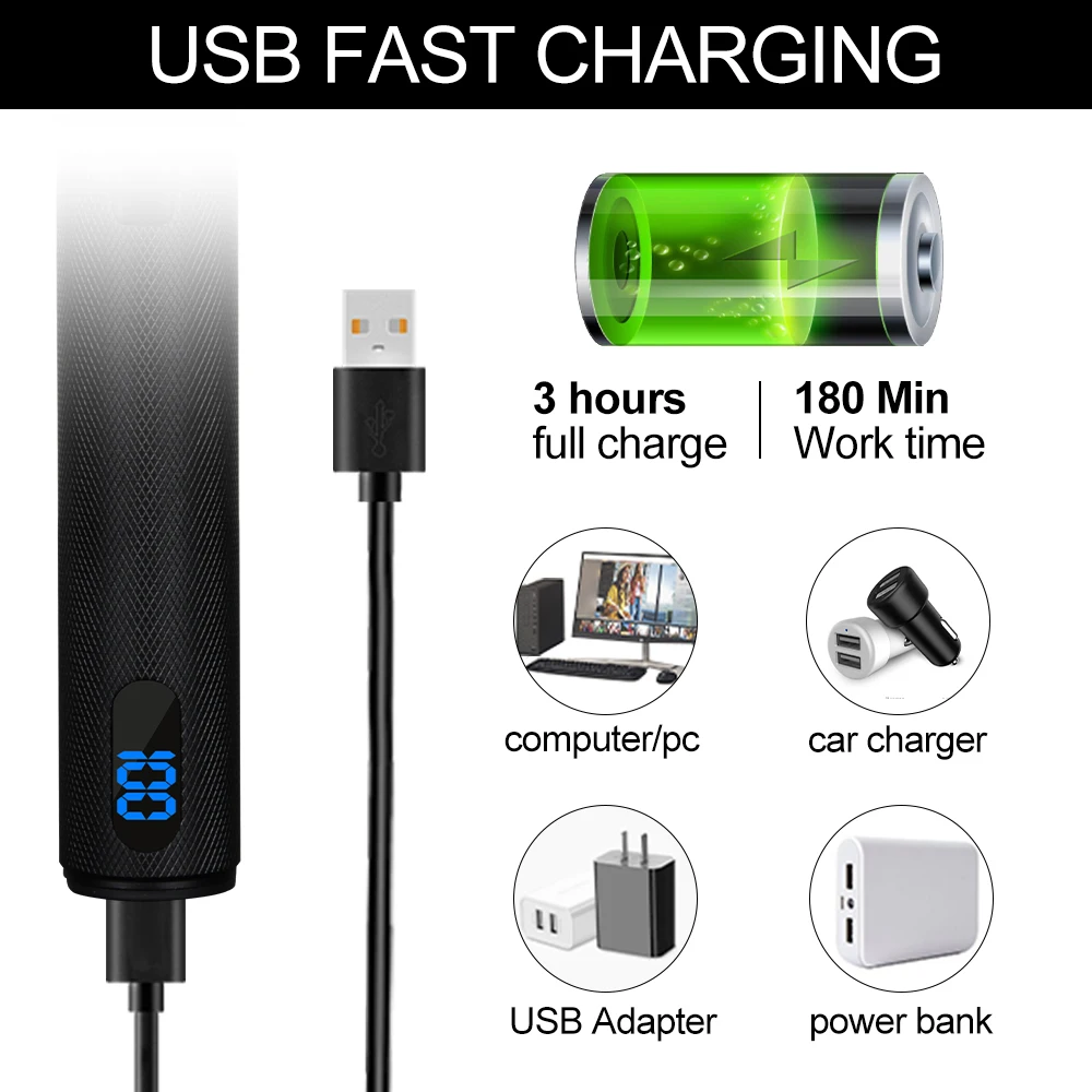 شاشة LCD رقمية، ماكينة حلاقة معدنية بالكامل للسفر، ماكينة حلاقة كهربائية محمولة، ماكينة قص الشعر للنساء