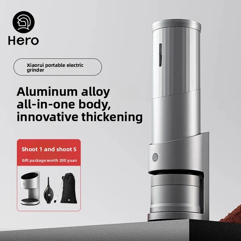 Hero Portable Electric Bean Grinder Coffee Bean Grinder Household Ultra Fine Powder Espresso Coffee Stirrer Cafetera