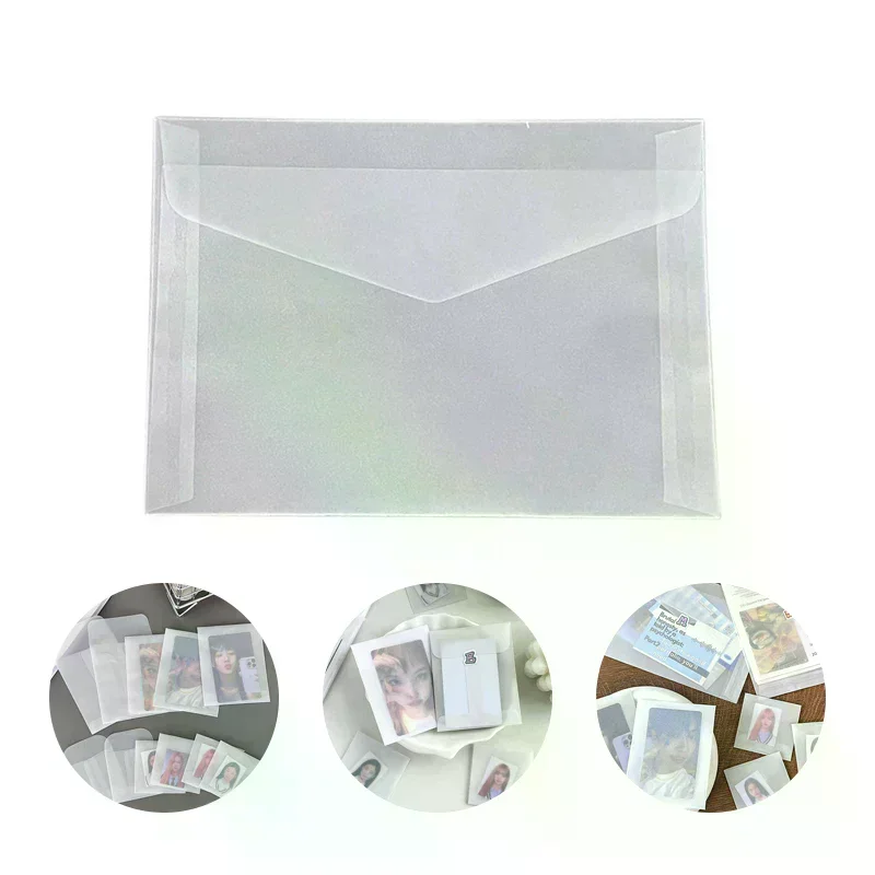 

10Pcs/lot Semi-transparent Sulfuric Acid Paper Envelopes For DIY Postcard Card Storage Bag Wedding Invitation Gift Packing Bag